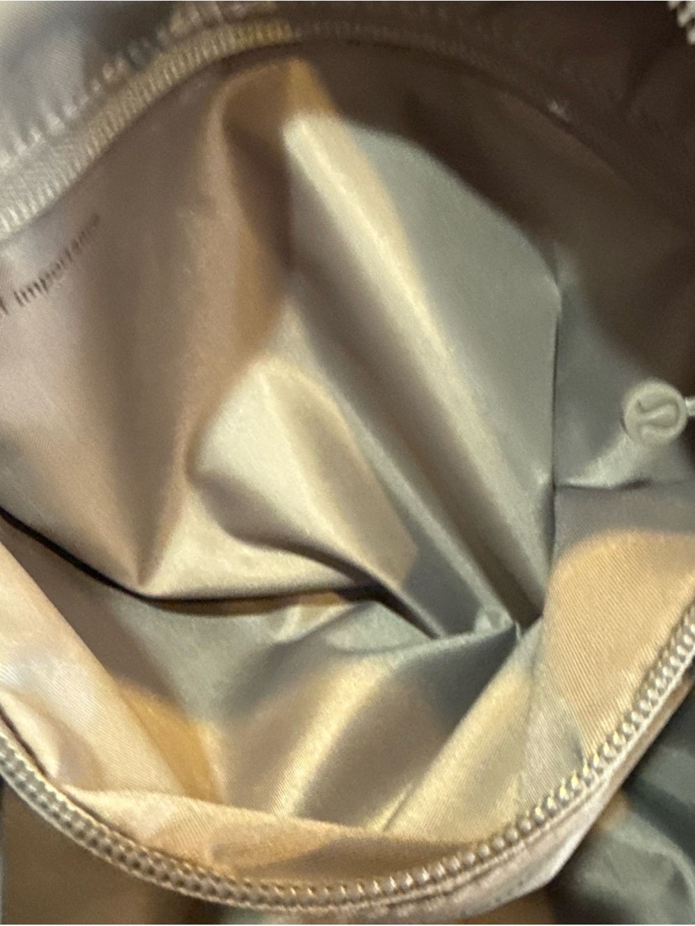 lululemon athletica light gray shoulder bag with orange strap accents - Picture 6 of 10